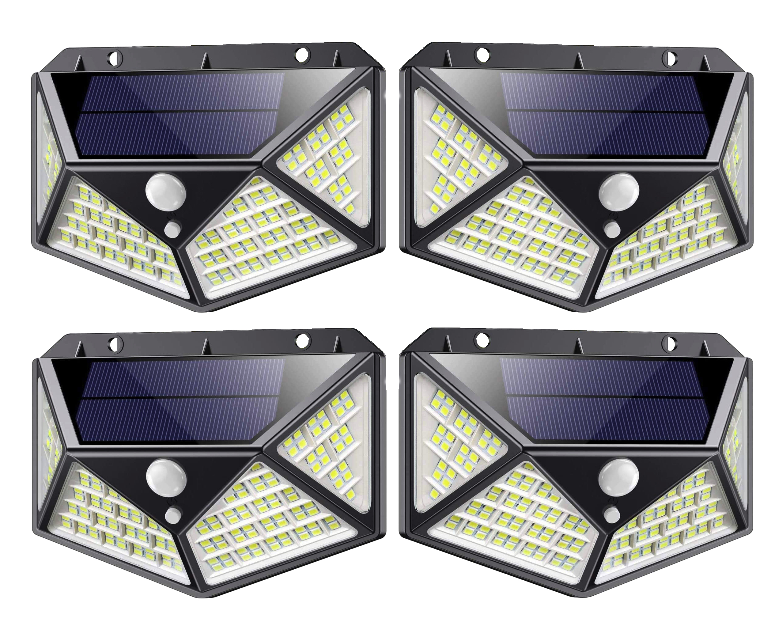 Set 4 Lampi MAX 162 LED 20w Solare cu senzor de miscare si lumina 3 moduri ILUMINARE